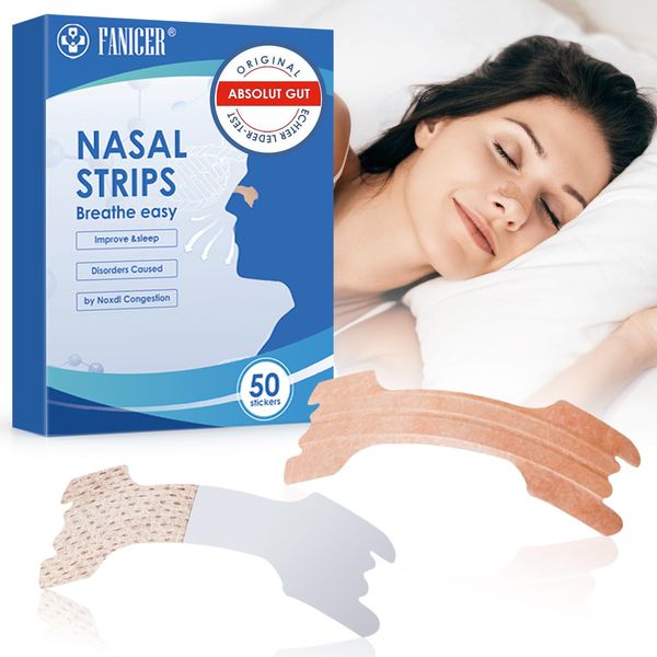 50 Pcs Anti Snoring Nasal Strips,Helps Reduce Snoring,Anti Snore Nasal Strips to Help You Breathe,Anti Snore Nasal Strips to Help for a Better Night Sleep,Improve Sleep for Men and Women