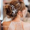 Unicra Bride Wedding Hair Comb Leaf Headpiece Silver Rhinestone Bridal Hair Combs Side Accessories for Women and Bridesmaid