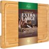Extra Large Cutting Board, 17.6" Bamboo Cutting Boards for Kitchen with Juice...