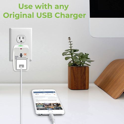 Worldwide Power Adapter Works for Micromax Canvas Selfie 3 is Universal for 90% of Travel Between US/EU/CN/AUS/NZ/UK Type