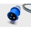 STORM POWER LEADS 240V BLUE EXTENSION LEAD SITE POWER LIGHTS TOOLS HOOK UP PLUG & SOCKET 2-20M (2MT)