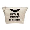Flox Creative Makeup Bag Happy as a Vampire in a Coffin Natural