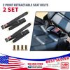 2Pack Truck Car Lap Seat Belts 2 Point Adjustable Single Seat Lap Universal
