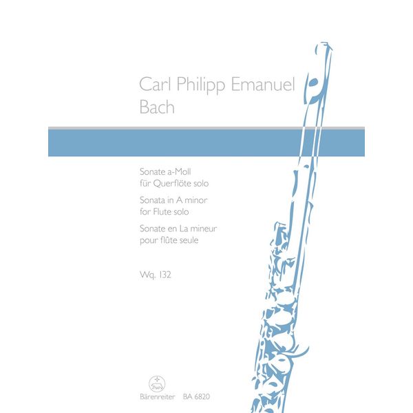 Sonata for Flute Solo in A minor Wq 132