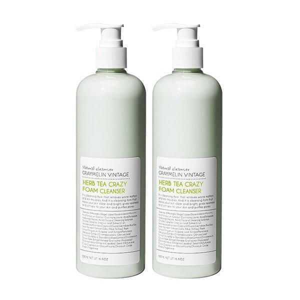 (1+1) Herbal Tea Crazy Foam Cleanser 500ml (Moisturizing)