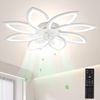 Ceiling Fan with Light and Remote, Decorative Flower Ceiling Fan with 34" Light,