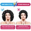 4 Pieces Jumbo Shower Cap Extra Large Shower Cap Double Layer Waterproof Shower Cap for Dreadlocks Satin Lining Reusable XL Bonnet for Women Men Thick Long Big Hair Locs Braids, 4 Colors