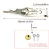 2 in 1 SS003 Padlock Pick and Decoder Tools,5Pin 6Pin Door Padlock Opener, Professional Locksmith Tool