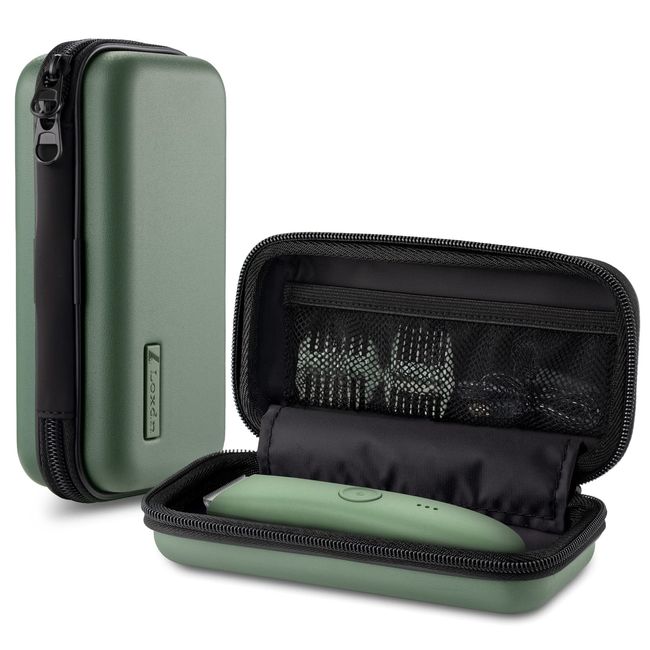 Loxdn Hard Shell Case for Meridian Shaver and Accessories: Electric Razor Storage Bag Beard Trimmer Pouch Case fit Power Bank USB Cables Radio Audio Recorder Etc - Case Only (Green)