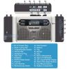 Premium AM FM Radio Recorder Cassette Player Loud Speaker LED Clock Timer