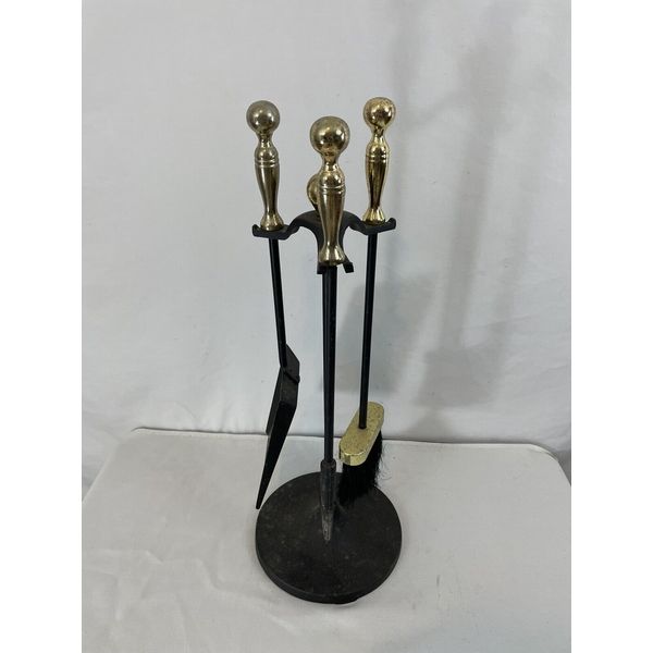 Cast Iron Base 21" Fireplace Tool Holder Set