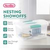 Sterilite 6 Pack Stackable Storage Bin, Latch Lid, Medium Nesting ShowOff, Clear