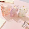 JIHUOO Mini 3 Ring Binder Cover PVC Notebook Loose Leaf Binder Snap Button Loose Leaf Folder Round Ring Binder Cover Protector Purple