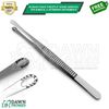 Russian Tissue Forceps 8" Round Serrated Tips Surgical Veterinary Inst German Gr
