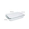NUTRIUPS Small Glass Baking Dish for Oven, 1L Rectangular Lasagne Dish, Ovenproof Roasting Dish