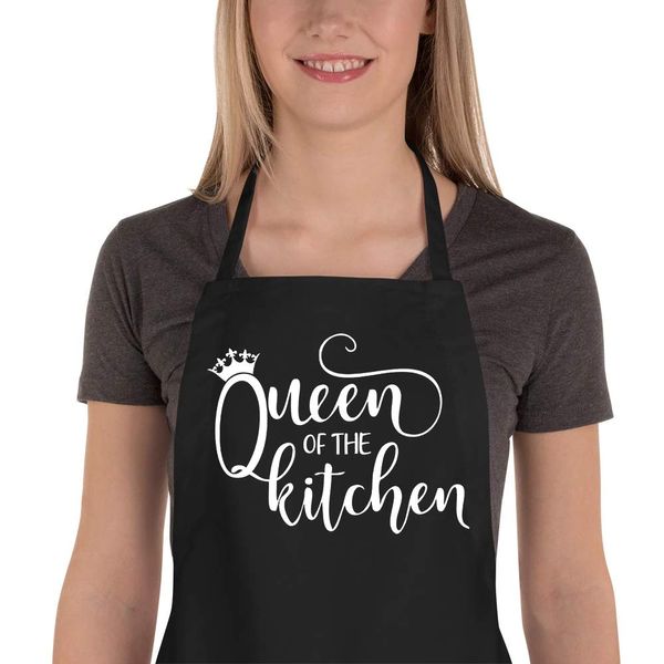 Funny Aprons for Women, Kitchen Chef Cooking Apron with 2 Pockets, Cute Baking Gift for Bakers, Birthday Housewarming Gifts for Mom Wife Sister Aunt Grandma