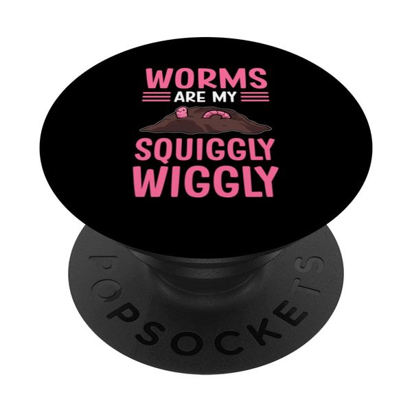 Vermi-Compost Red Wiggler Worm Worm Hunter Worm Farming PopSockets Swappable PopGrip