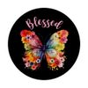 Blessed By God - Loved By Jesus Butterfly PopSockets Adhesive PopGrip