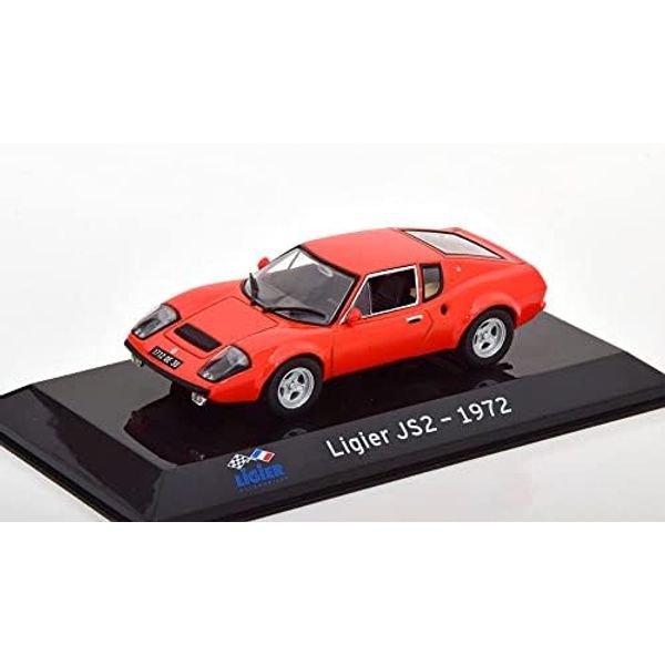 LIGIER JS2 1972 Mini Car 1/43 WITH SHOWCASE (Red)