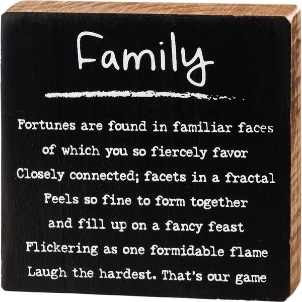 Primitives by Kathy Family Block Sign