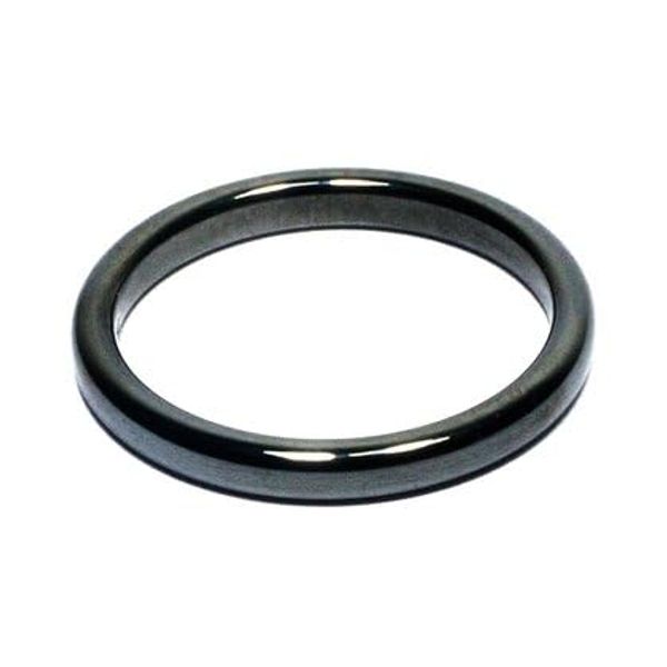 CrystalAge Solid Hematite Ring (Thin) - Size - UK, L/USA 5.75