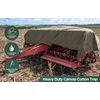 Heavy Duty Waterproof Canvas Tarp By CCS CHICAGO CANVAS & SUPPLY – Extra Durable Multipurpose Camping Tarp Cover With Rustproof Grommets For Industrial & Commercial Use, Olive Drab, 8 by 10 Feet