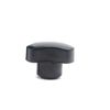 Star Knobs M5 x 50mm Triangle Head Screw Clamping Nuts Knob Grips Female Thread Bakelite Handle Black