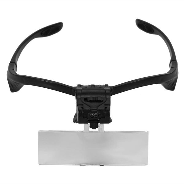Head Loupe Headband Magnifier Magnifying Glass Led Light Illuminated Jeweler Watch Repair Eyelash Extension Magnifier(5pcs Magnification 1x, 1.5x, 2x, 2.5x, 3.5x)