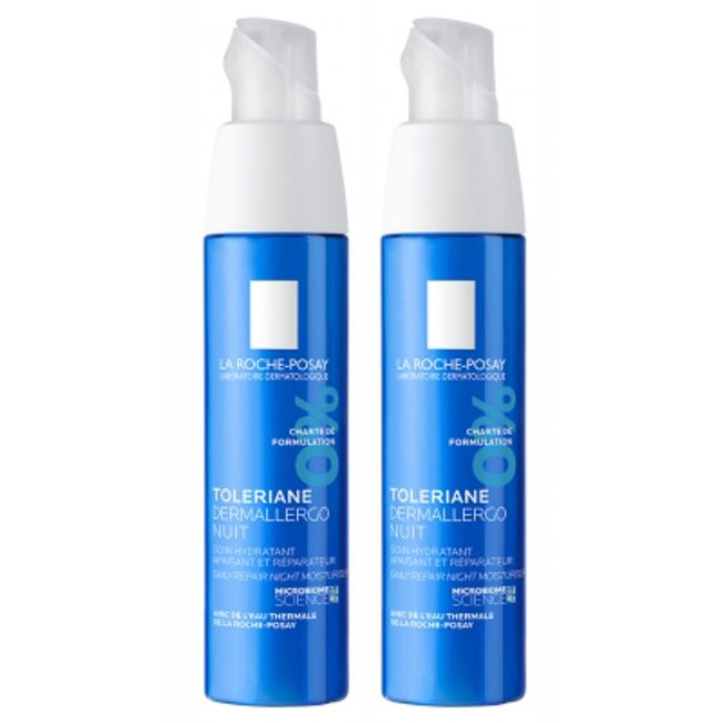 LA ROCHE POSAY Tolerian Delmalergo Night 40ml 2 bottle set Moisturizing care Skin barrier Vitamin B Red skin<br> TOLERIAN DERMALLERGO NUIT 40ml