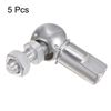 sourcing map CS10 Angle Ball Joint, M6x1.0 Right-Hand Thread, Self-lubricating Carbon Steel Ball Socket End Fitting, 5pcs