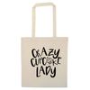 Flox Creative Tote Bag Crazy Cupcake Lady Natural