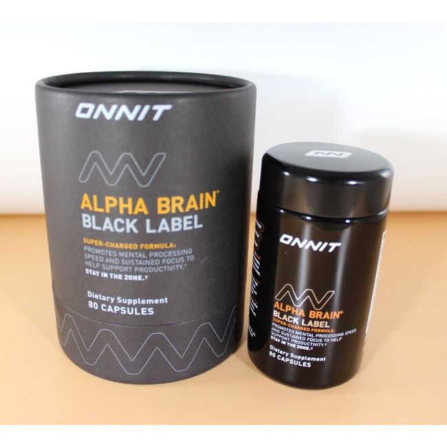 Onnit Alpha Brain Black Label - 80 Capsules