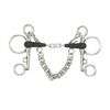 Shires Equikind Plus Pelham Peanut Link Bit 4 1/2 inch Silver Black