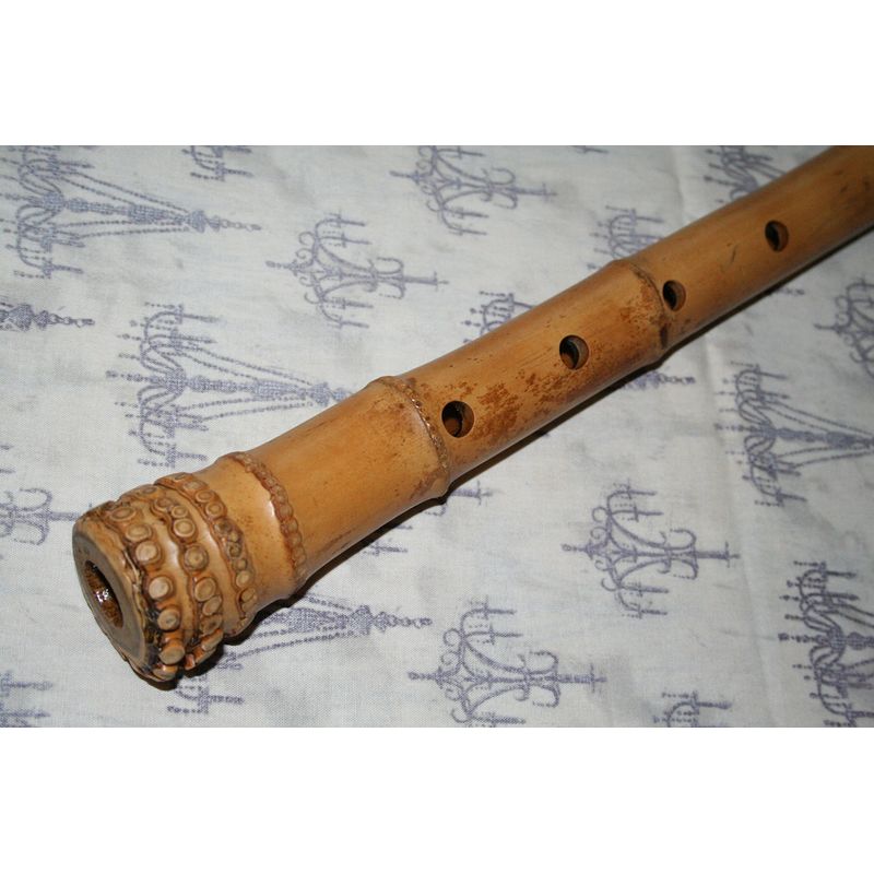 1.6 Pentatonic 5 Holes Shakuhachi Bamboo Flute w. Root end & Natural ...
