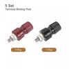uxcell Terminal Binding Post Amplifier Terminal Connector Jack Speakers, Black, Red, 5 Sets