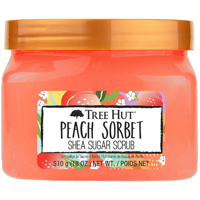 Tree Hut Body Scrub, Shea Sugar Hydrating Exfoliator for Softer, Smoother Skin,