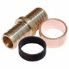 SharkBite UC4006LFA Coupling With Crimp Rings, 3/8" x 3/8", brass