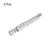 sourcing map 5pcs H5 Hex Screwdriver Bit 1/4" Hex Shank 2" Length Magnetic Security Screw Driver Power Tool