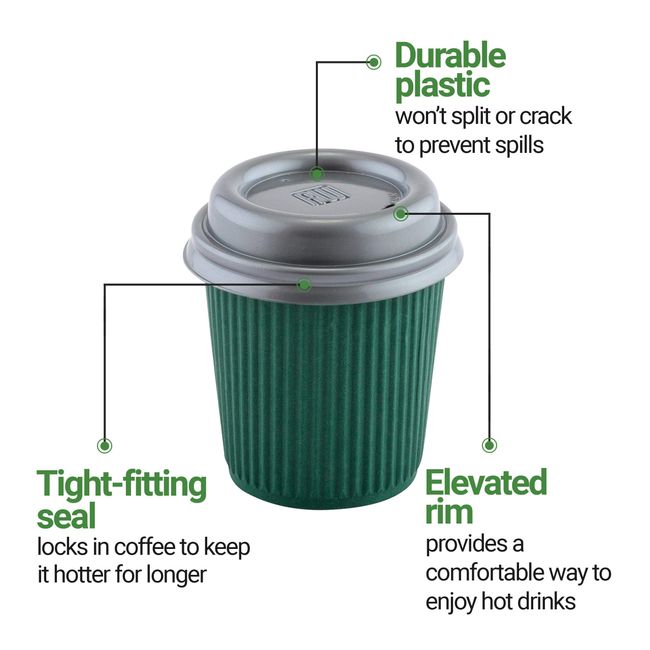Restpresso Lime Green Plastic Coffee Cup Lid - Fits 8, 12, 16 and