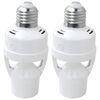 INGQI Motion Activated Light Sockets, Motion Screw Bulb Adapter Sockets,E26/E27 Auto On/Off Sensor for Garage,Basement,Patio(2 Pack)