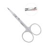 ABMRO 3pcs Small Eyebrow Scissors and Nose Hair Scissor, Beard Moustache Eyelash Nail Trimmer Facial Hair Grooming Scissors for Man and Woman