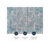 Linon Washable Wills Polyester 2'x3' Rug in Gray
