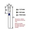 Osung 170TF-42 Dental Diamond Burs, Taper Flat Shape, Standard Grit Multi-Use, (Pack of 5)