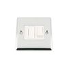 Fused Switch - Polished Chrome - Classic - White Insert Plastic Switch - 13 Amp Switched Fused Spur Unit