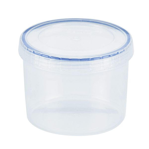 LocknLock Round 640ml Food Storage Containers with Lids - Airtight & Watertight, Microwave & Dishwasher Safe Food Containers with Twist Lids (115 x 90mm)