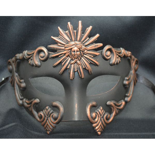 NEW Mens Mythological Bronze/black Sun God Greek Style Party Mask Mens Mythological Greek Style Party Mask Mardi Gras Party Halloween Ball Prom by BK