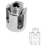 Wire Rope Cross Clamp - 4mm Wire - A4 (marine grade) Stainless - 5 pack