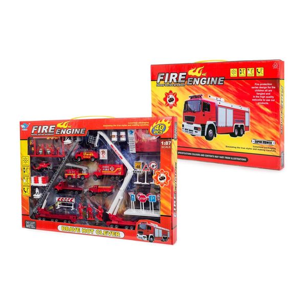 Big Daddy Fire Rescue Toy Play Set Includes Over 40 Fire Truck Toy and Accessories to Create The Perfect Emergency Scene