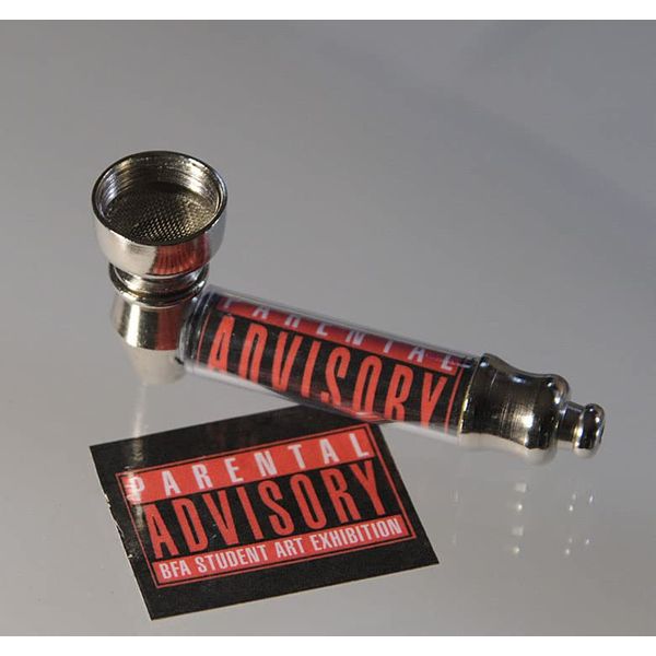 Tobacco Pipe Sticker Sleeve Parental Advisory One-Hitter/DM Service [For Tobacco & Dry Herbs]