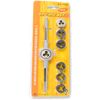 S.fields.inc Tap Dice Set Tap Handle, Dice Handle, Wrench, Round Dice, Threading, Thread Correction, 8 Piece (For Male Thread)